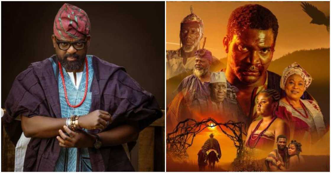 Photos of Kunle Afolayan and Anikulapo flier Photos of Kunle Afolayan and Anikulapo flier