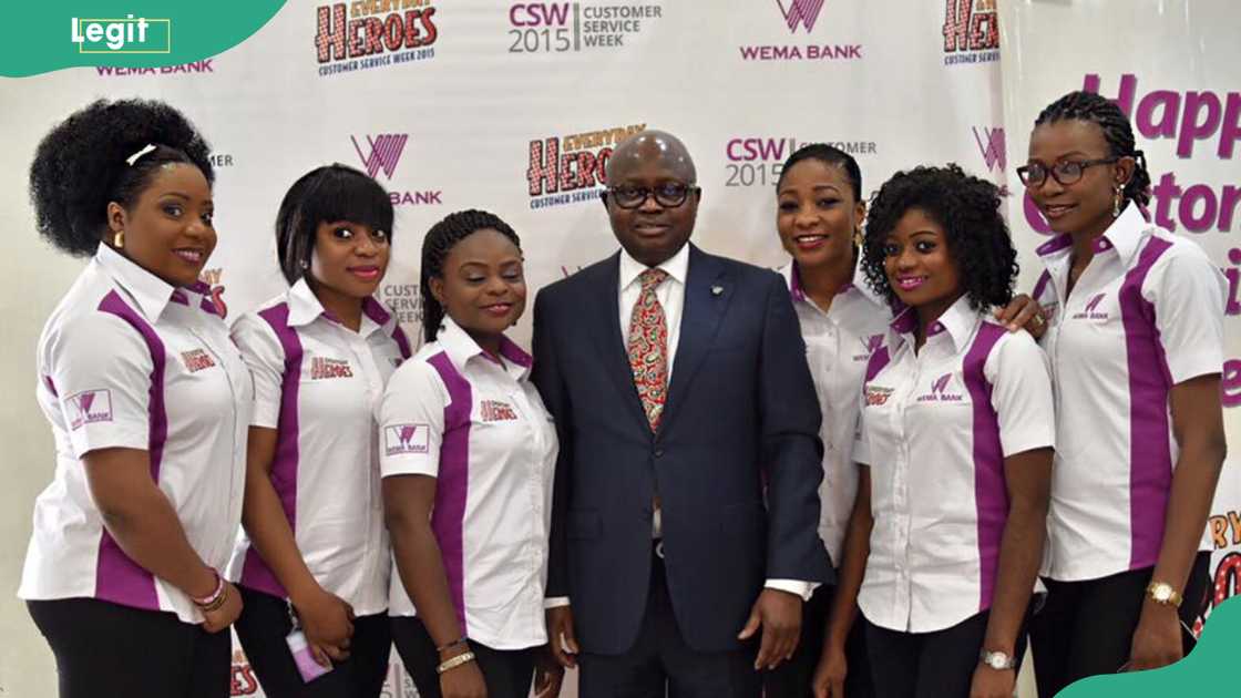 Wema Bank staff during their Customer Service Week in 2015. Wema Bank staff during their Customer Service Week in 2015.