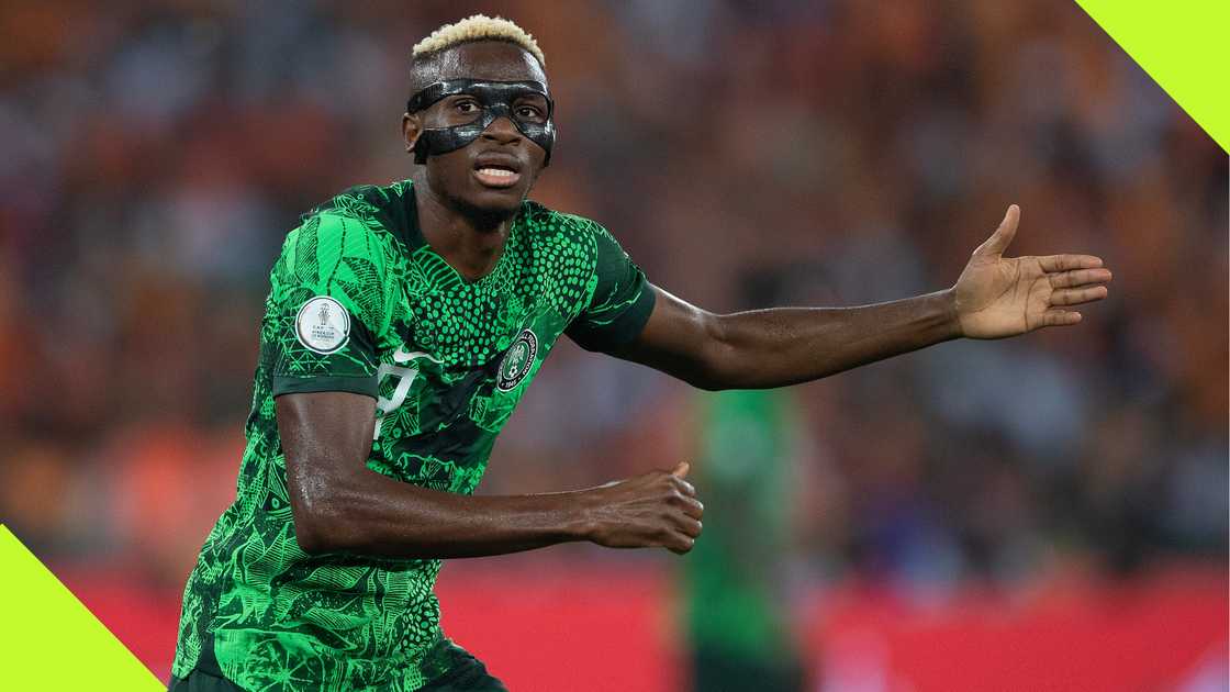 Victor Osimhen in action for Nigeria at AFCON 2023. Victor Osimhen in action for Nigeria at AFCON 2023.