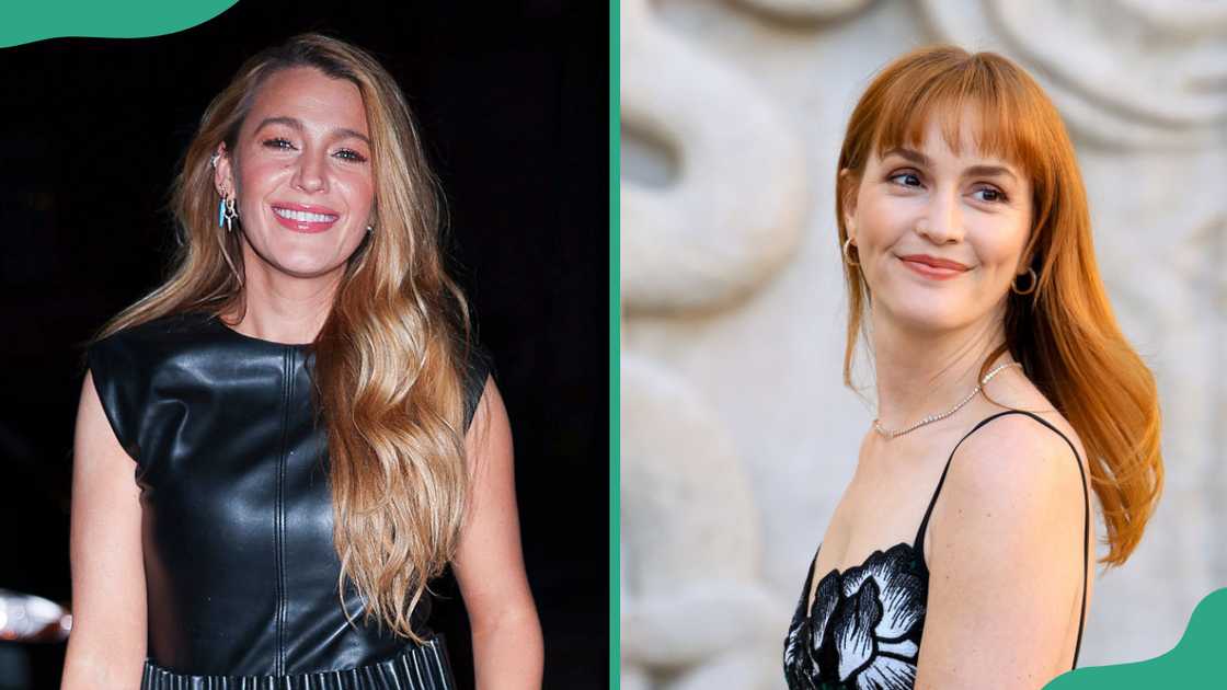 Blake Lively in New York City (L). Leighton Meester in Paris, France (R). Blake Lively in New York City (L). Leighton Meester in Paris, France (R).