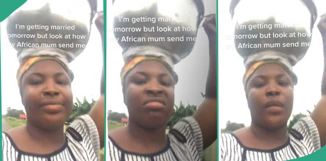 Lady sent around a day to her wedding. Lady sent around a day to her wedding.