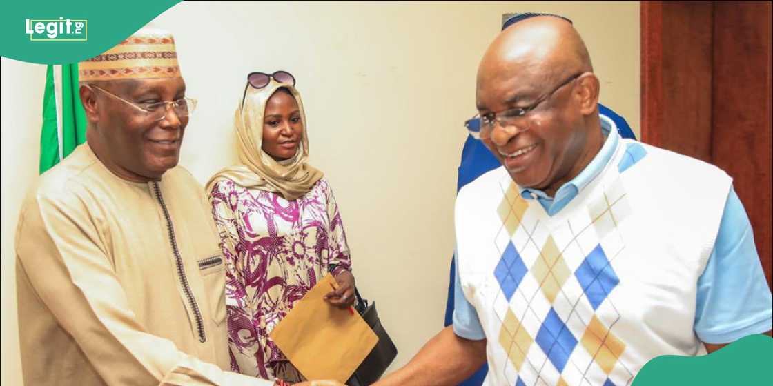 Atiku Abubakar is present at the meeting in Abuja. Atiku Abubakar is present at the meeting in Abuja.