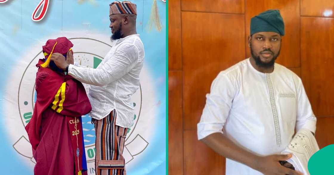 Proud Nigerian husband celebrates wife earning first-class.
