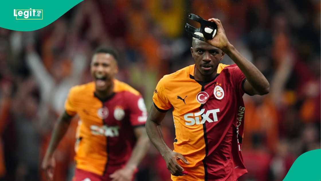 Victor Osimhen, Galatasaray, Istanbul Basaksehir, Rams Park, Istanbul, Turkiye, Super Lig. Victor Osimhen, Galatasaray, Istanbul Basaksehir, Rams Park, Istanbul, Turkiye, Super Lig.