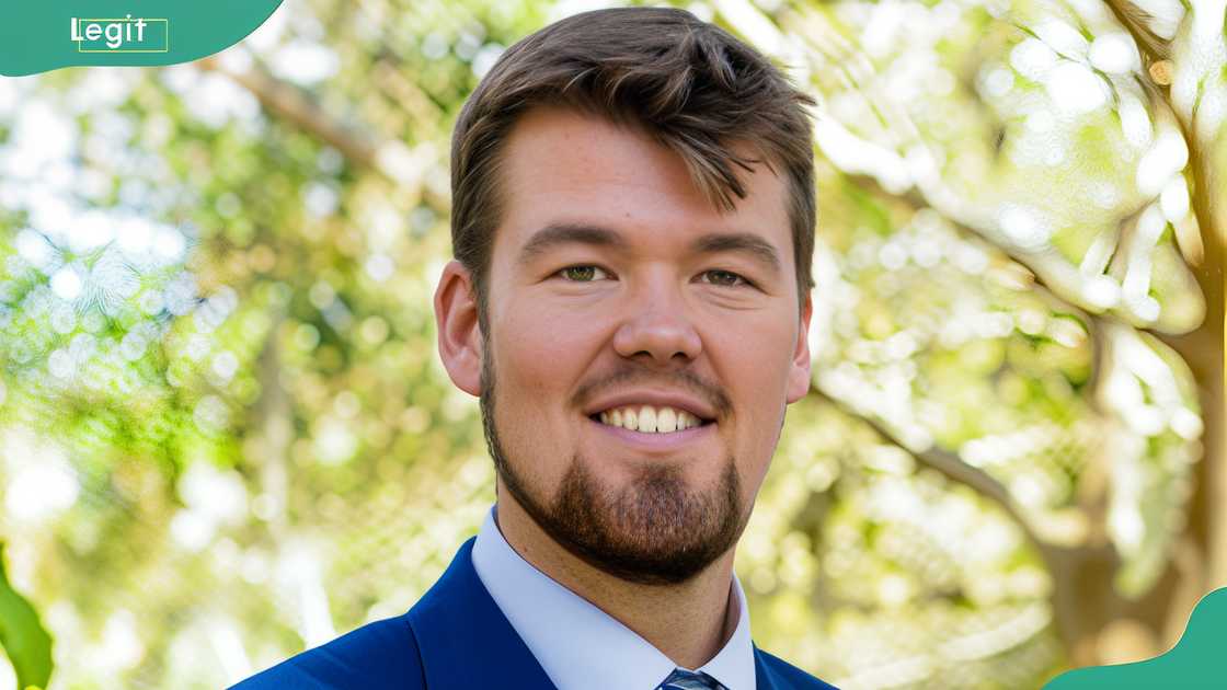 Kyle Filipowski's brother, Daniel Filipowski, posing for a photo smiling Kyle Filipowski's brother, Daniel Filipowski, posing for a photo smiling