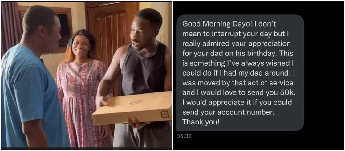 Nigerian dad receives the gift of a brand new Dell Laptop from his children Nigerian dad receives the gift of a brand new Dell Laptop from his children