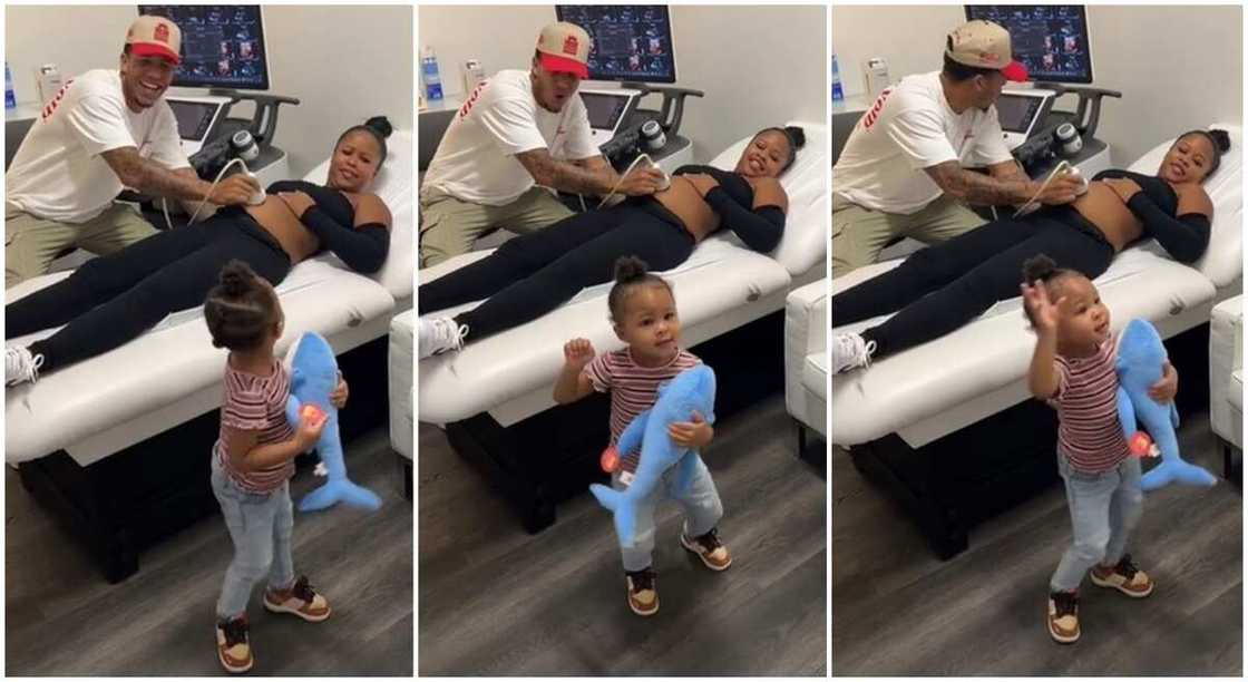 Baby girl dancing, mum was doing pregnancy scan. Baby girl dancing, mum was doing pregnancy scan.