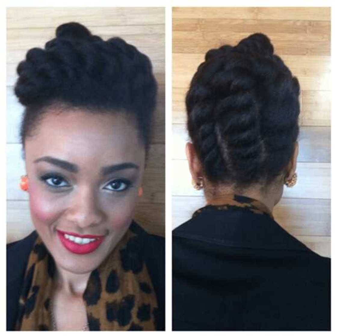 Chunky braided updo