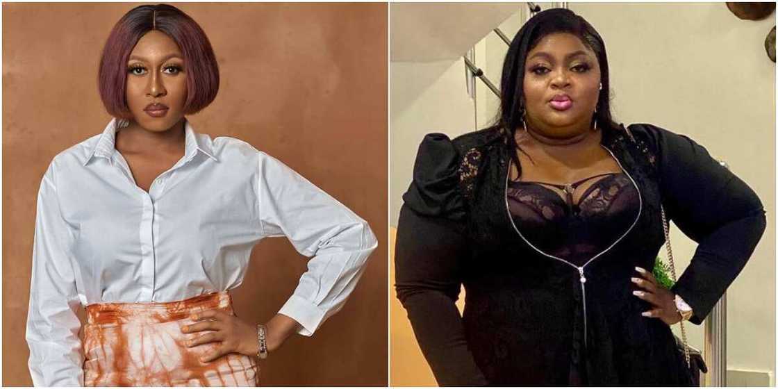 Cynthia Morgan and Eniola Badmus Cynthia Morgan and Eniola Badmus