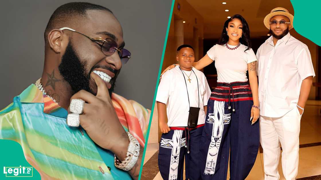 Davido reacts to Tonto Dikeh and Olakunle Churchill’s family photos