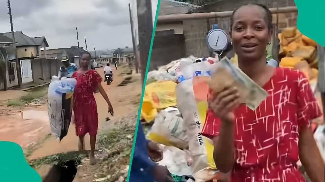 Nigerian lady and her sister sell saved bottles, capture the payment on video