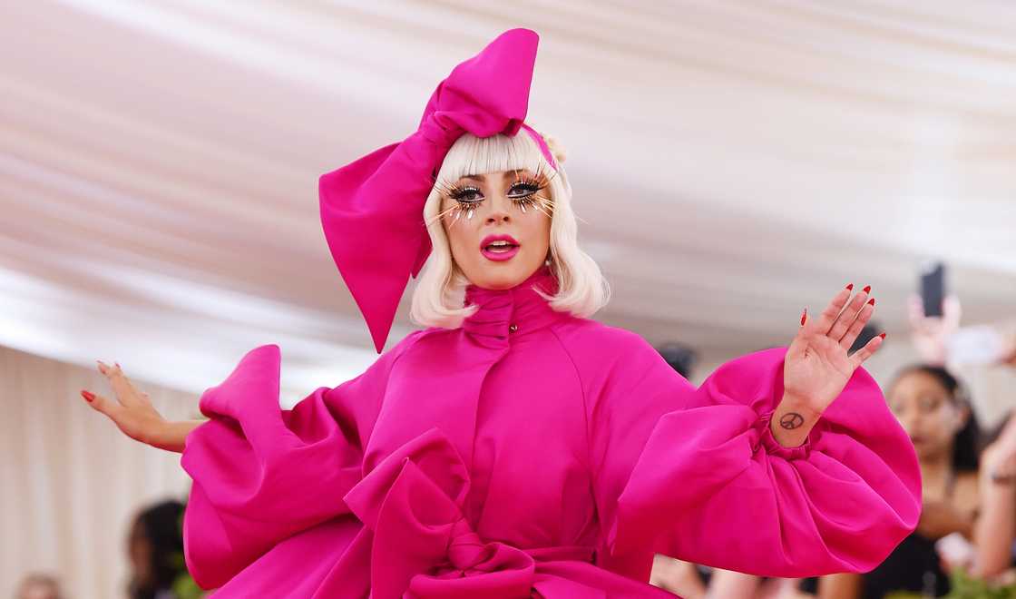 Lady Gaga poses on red carpet at the 2019 Met Gala at Metropolitan Museum of Art
