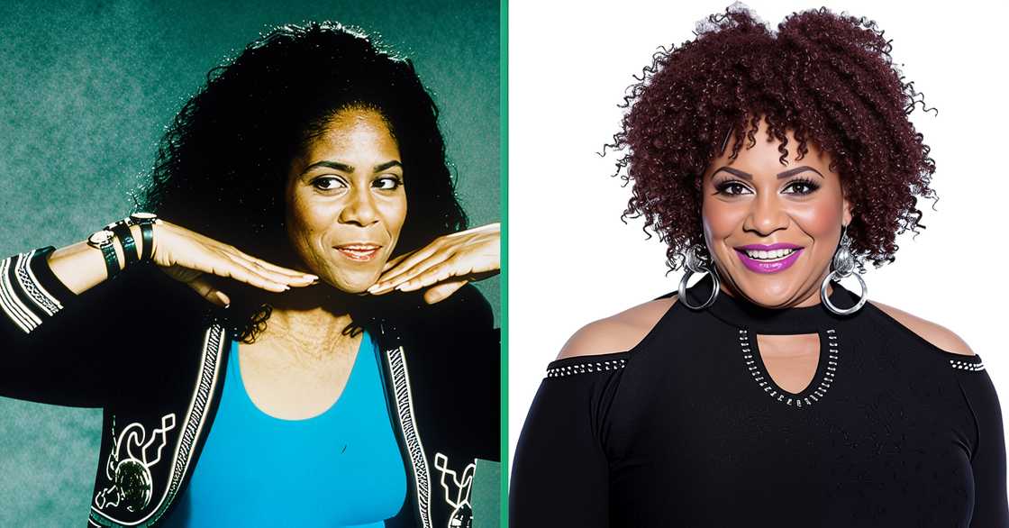 Kim Coles was pictured in a Living Single portrait and standing for a separate photoshoot.