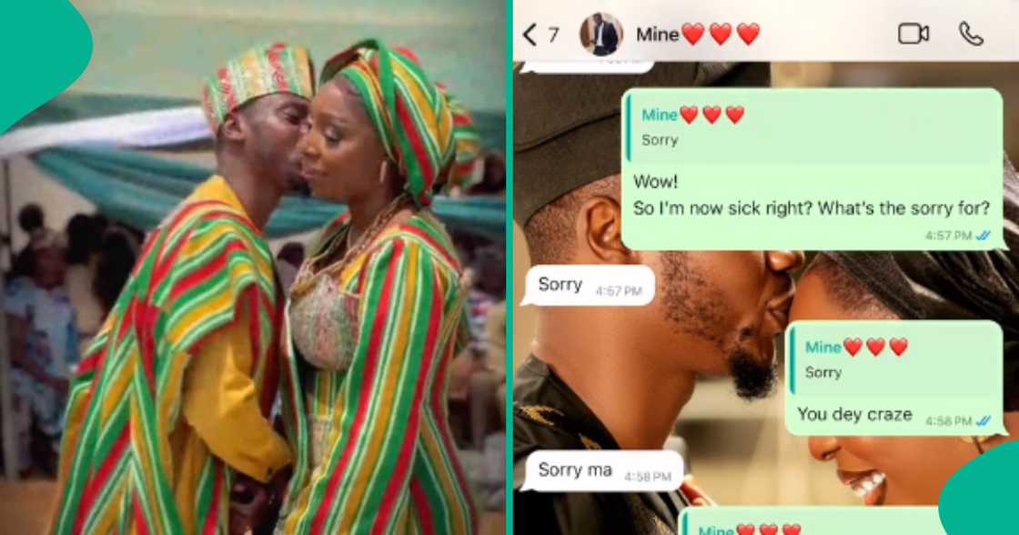 Woman expresses sadness as husband refuses to fight with her, shares their chat Woman expresses sadness as husband refuses to fight with her, shares their chat