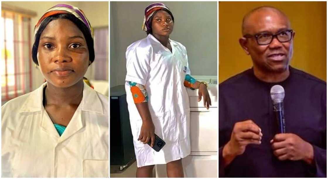 Photos of Regina Legum and Peter Obi, Labour Party Presidential candidate. Photos of Regina Legum and Peter Obi, Labour Party Presidential candidate.
