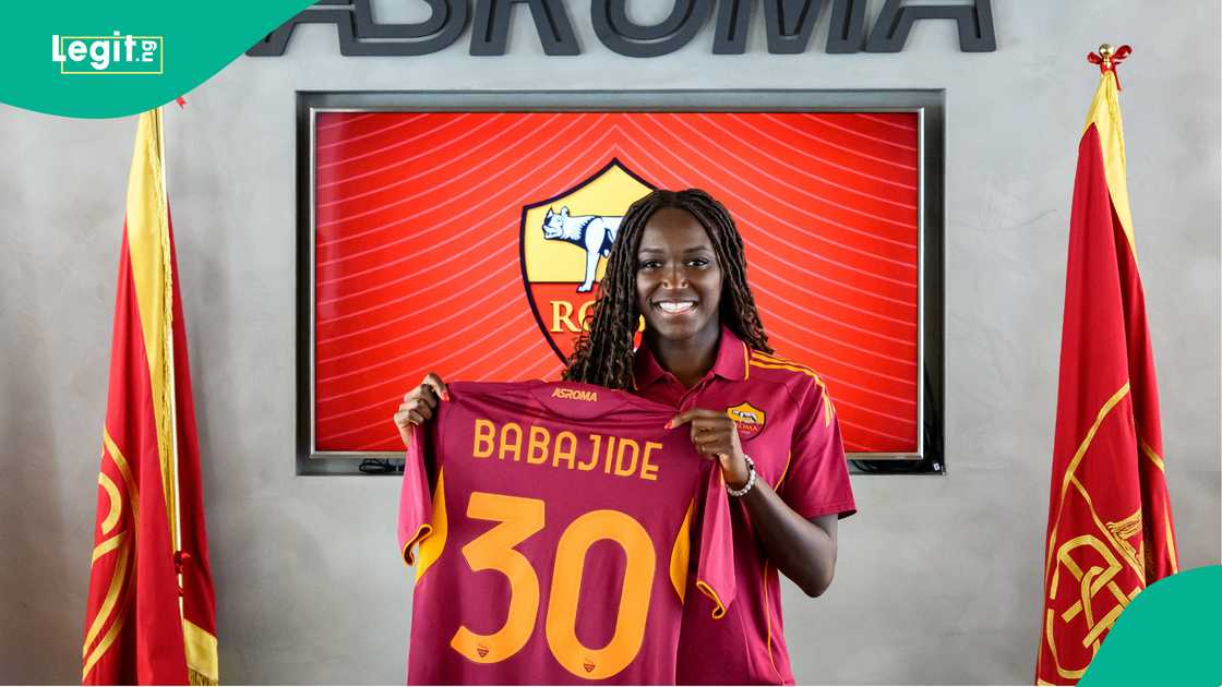 Rinsola Babajide, AS Roma Women, Italy, Serie A, Nigeria. Rinsola Babajide, AS Roma Women, Italy, Serie A, Nigeria.