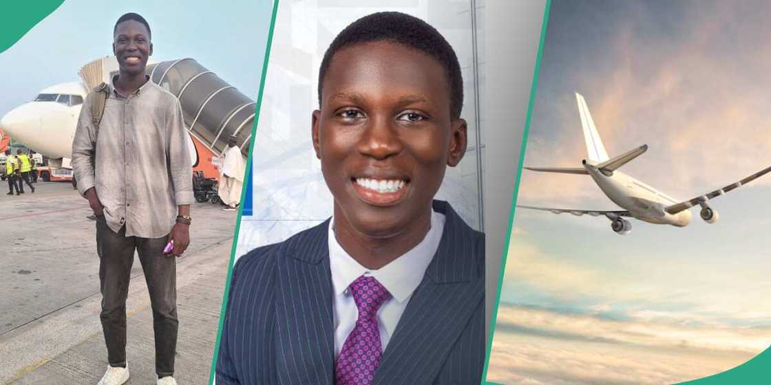 Nigerian man who flew for the first time. Nigerian man who flew for the first time.