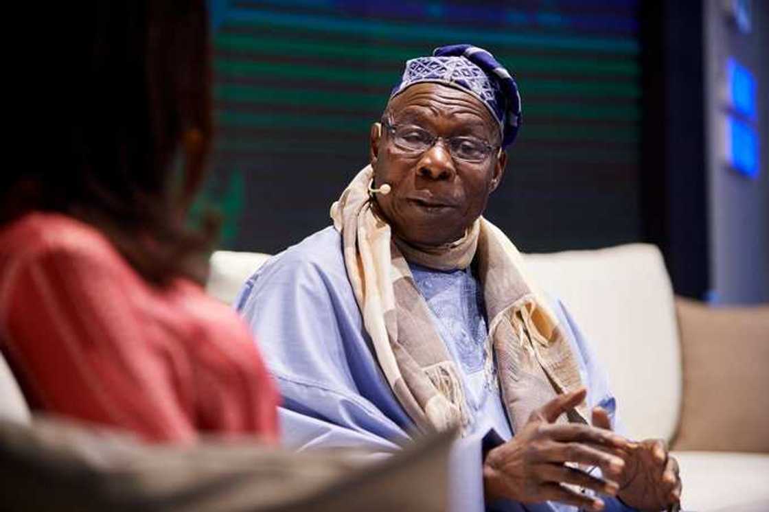 Obasanjo canvasses ban on Chinese Adire Obasanjo canvasses ban on Chinese Adire