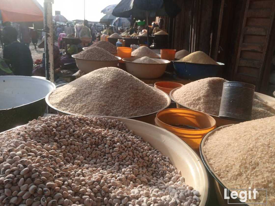 A big bag of beans is sold from N55,000 upwards in popular Lagos market. Photo credit: Esther Odili A big bag of beans is sold from N55,000 upwards in popular Lagos market. Photo credit: Esther Odili
