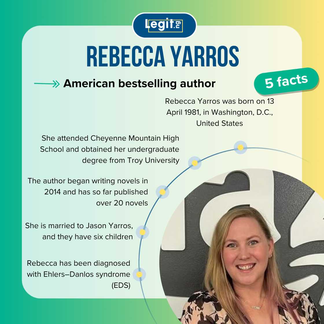 Five facts about Rebecca Yarros Five facts about Rebecca Yarros