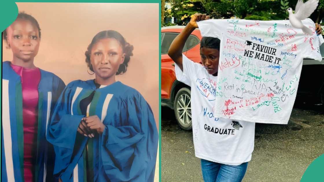 Lady honours friend who died before school graduation.