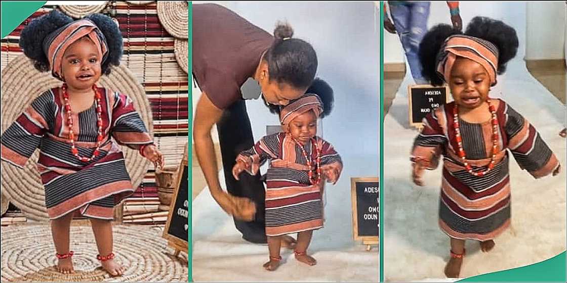 1-year-old girl's behaviour during photo shoot trends online