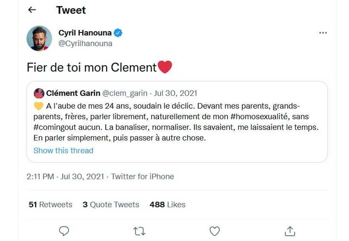 coming out d'un chroniqueur de TPMP sur Twitter