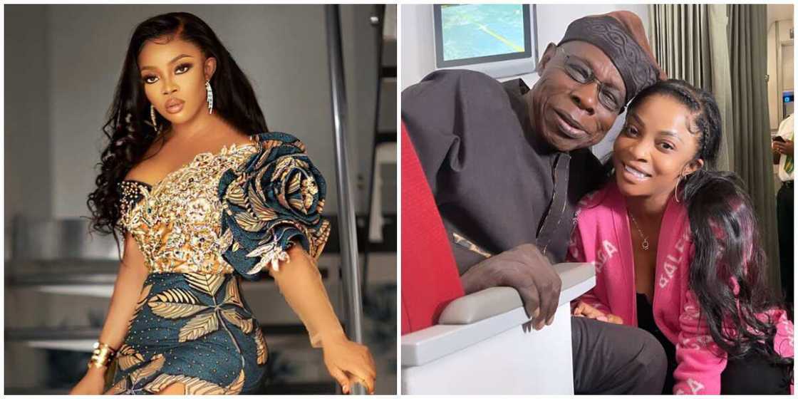 Toke Makinwa meets Obasanjo