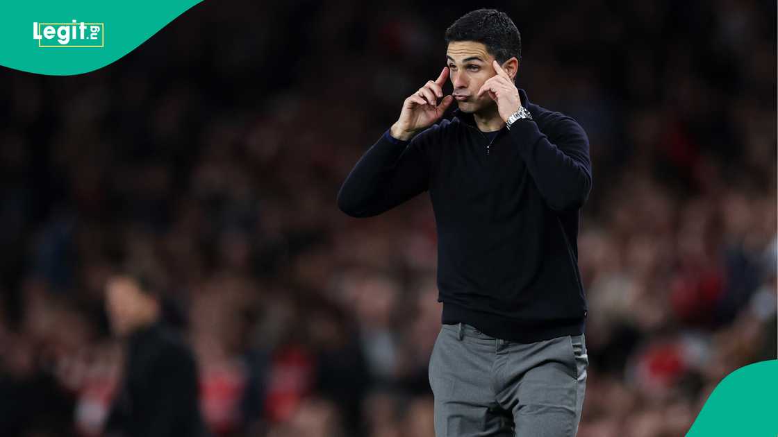 Mikel Arteta, Arsenal, PSG, UEFA Champions League, Budapest, Hungary. Mikel Arteta, Arsenal, PSG, UEFA Champions League, Budapest, Hungary.