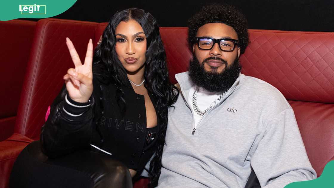 Queen Naija and Clarence White at The Battery Atlanta Queen Naija and Clarence White at The Battery Atlanta