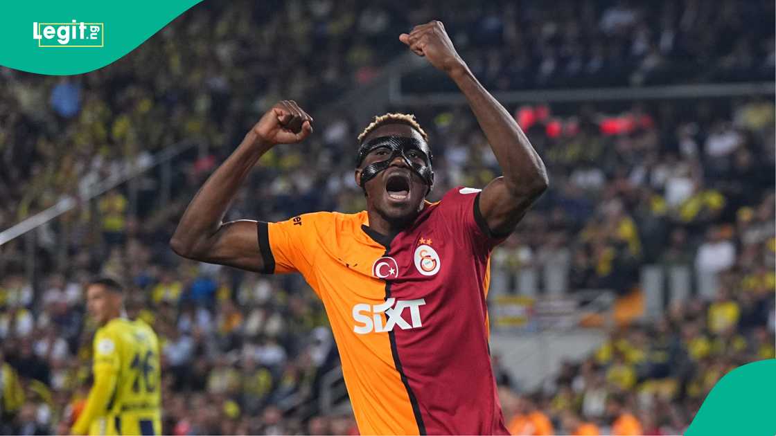 Victor Osimhen, Galatasaray, Fenerbahce, Ulker Stadium, Istanbul, Turkiye, Super Lig. Victor Osimhen, Galatasaray, Fenerbahce, Ulker Stadium, Istanbul, Turkiye, Super Lig.