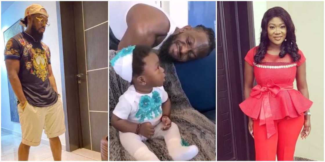 Nollywood actress Mercy Johnson shares video of singer Timaya playing with her baby