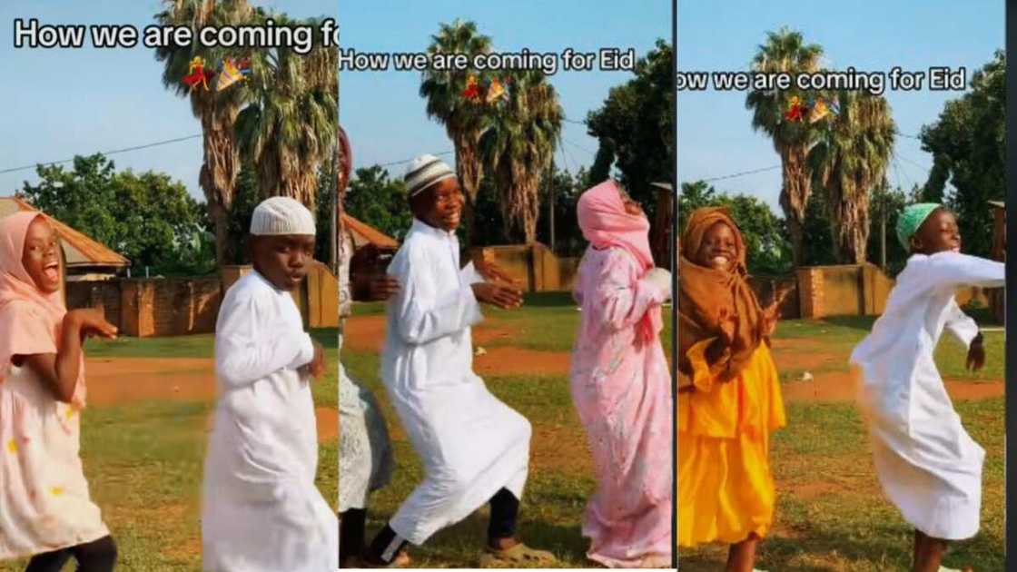 Kids dance to celebrate Eid