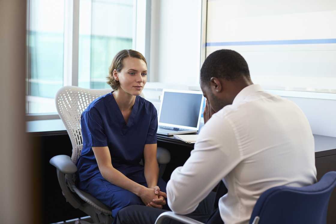 A man during a hospital check up A man during a hospital check up