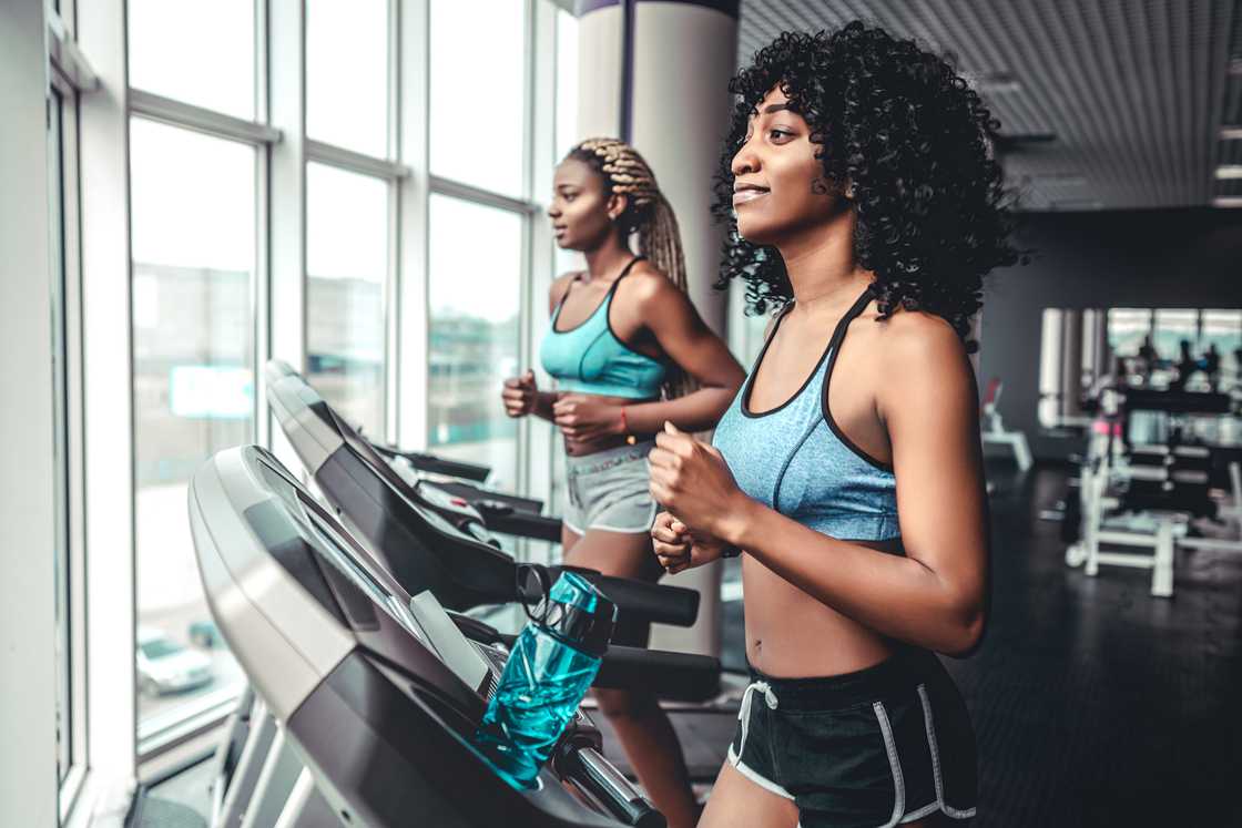 Two ladies working out Two ladies working out