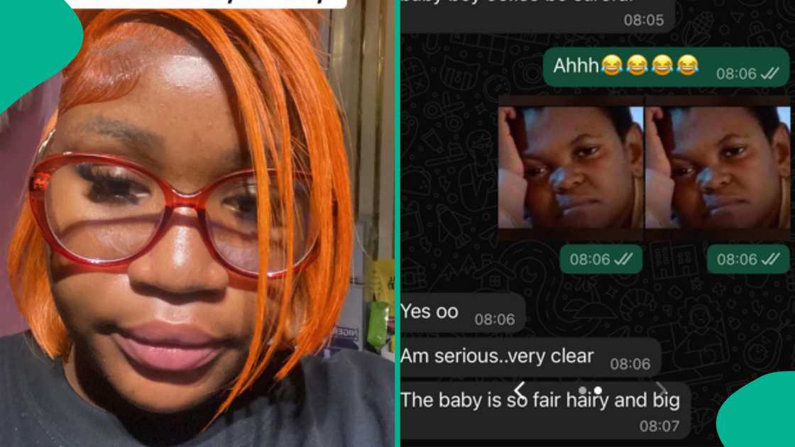 Lady shows message her mother sent her on WhatsApp. Lady shows message her mother sent her on WhatsApp.