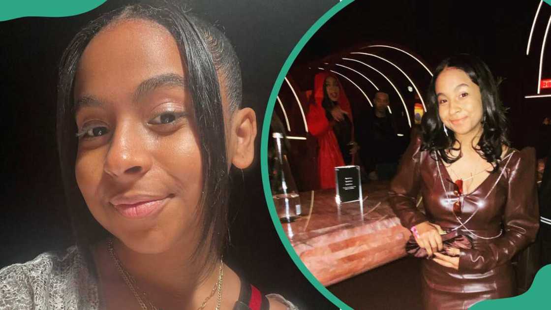 Laila Pruitt takes a mirror selfie and her posing for a photo in an entertainment joint Laila Pruitt takes a mirror selfie and her posing for a photo in an entertainment joint