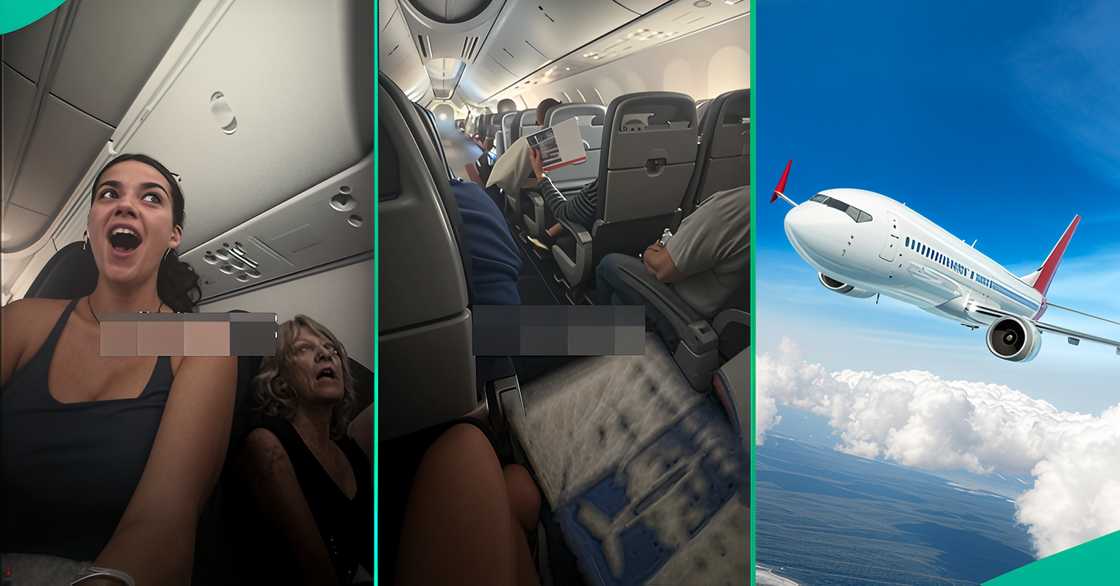 A lady shares how passengers were stuck during a flight as the AC stopped working