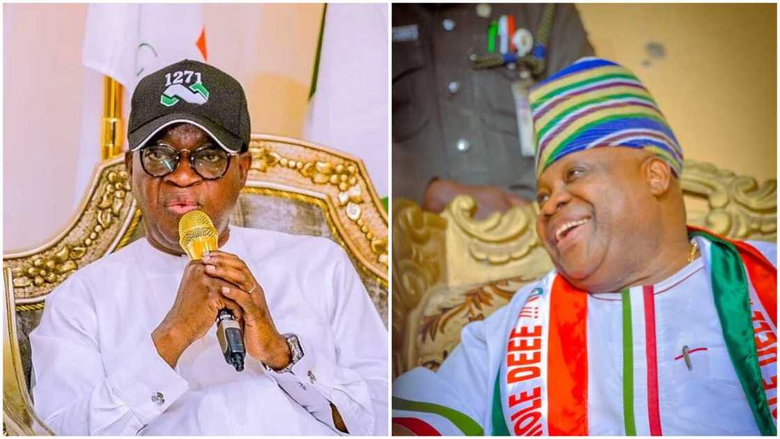 Governor Gboyega Oyetola, Senator Ademola Adeleke Governor Gboyega Oyetola, Senator Ademola Adeleke