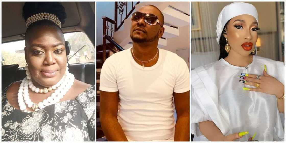 Photos of actress Uche Ebere, Prince Kpokpogiri and Tonto Diheh.