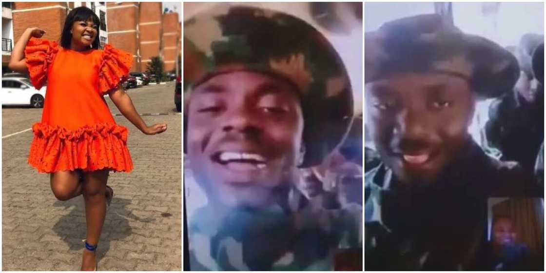Actress Bimbo Ademoye shares sweet video of her soldier brother wishing her a happy birthday Actress Bimbo Ademoye shares sweet video of her soldier brother wishing her a happy birthday