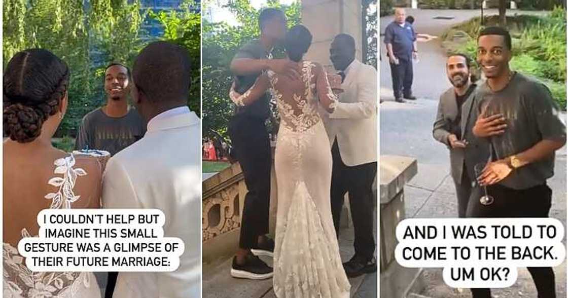 Couple celebrate man, wedding, birthday