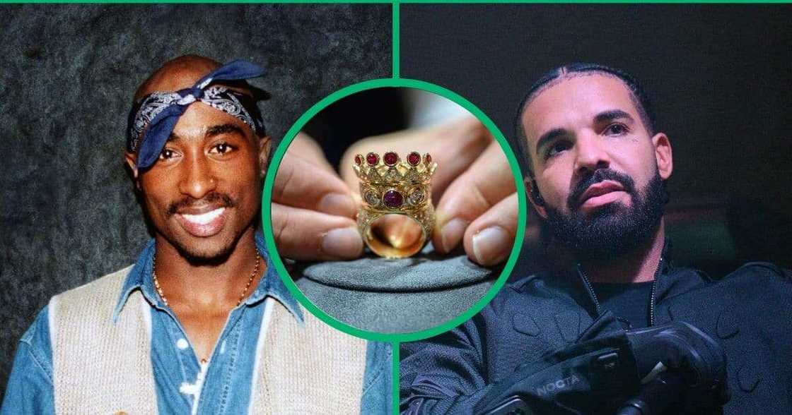 Drake bought Tupac Shakur's most iconic ring that he wear on his last appearance for over $1 million through an auction. Drake bought Tupac Shakur's most iconic ring that he wear on his last appearance for over $1 million through an auction.