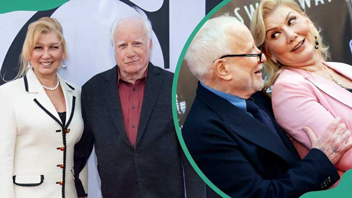 Dreyfuss and Svetlana attend the Book Club premiere (L). The couple arrive in Los Angeles for the premiere of Sweetwater (R)