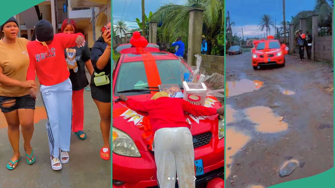 Lady stunned as new boyfriend of 2 months gets her car on her birthday Lady stunned as new boyfriend of 2 months gets her car on her birthday