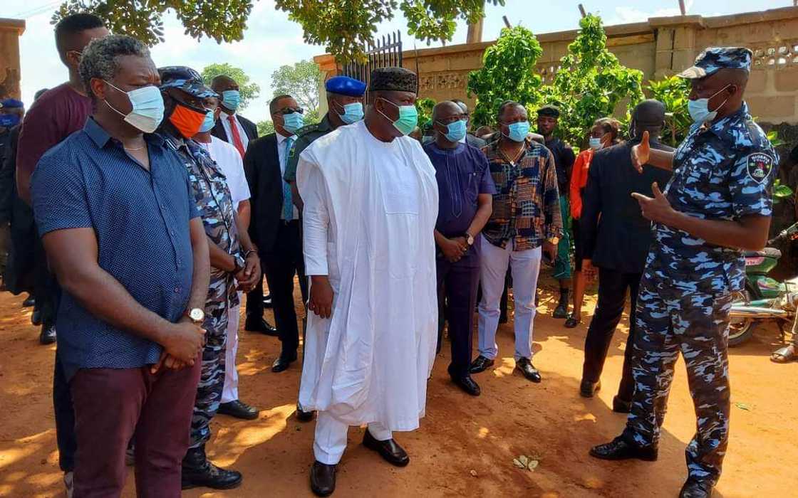 Iwollo Police Division Attack: Governor Ifeanyi Ugwuanyi visits scene