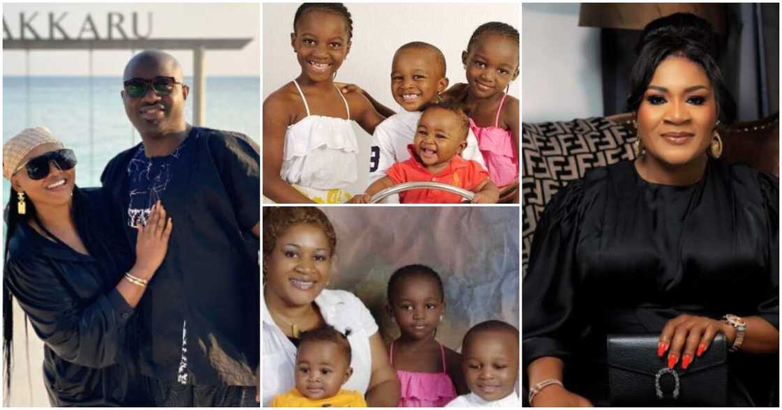 Adekaz with Mercy Aigbe and first wife Adekaz with Mercy Aigbe and first wife