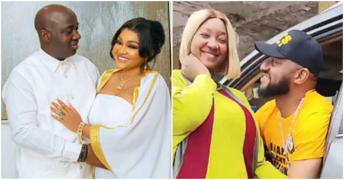 Nollywood's Mercy Aigbe, Yul Edochie and their spouses Nollywood's Mercy Aigbe, Yul Edochie and their spouses