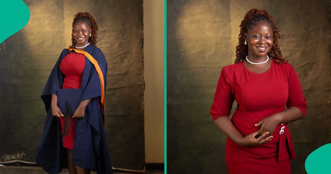 Nigerian lady Ishola Sikirat Yetunde opens up on her academic journey after graduation. Nigerian lady Ishola Sikirat Yetunde opens up on her academic journey after graduation.