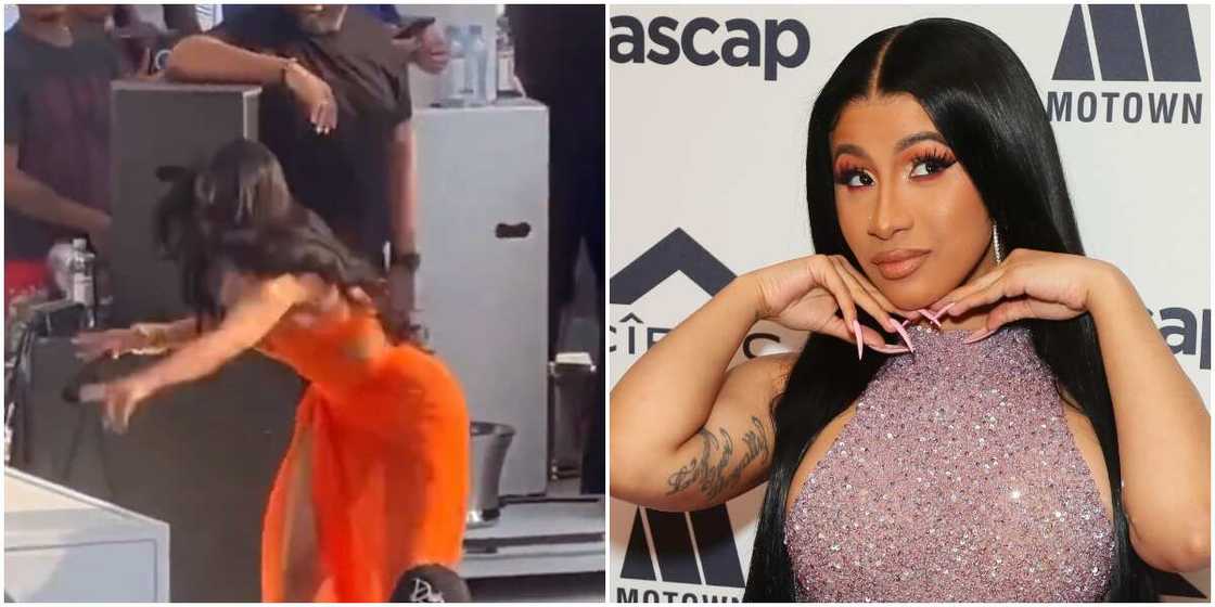Cardi B throws mic at fan in Las Vegas, Cardi B Cardi B throws mic at fan in Las Vegas, Cardi B
